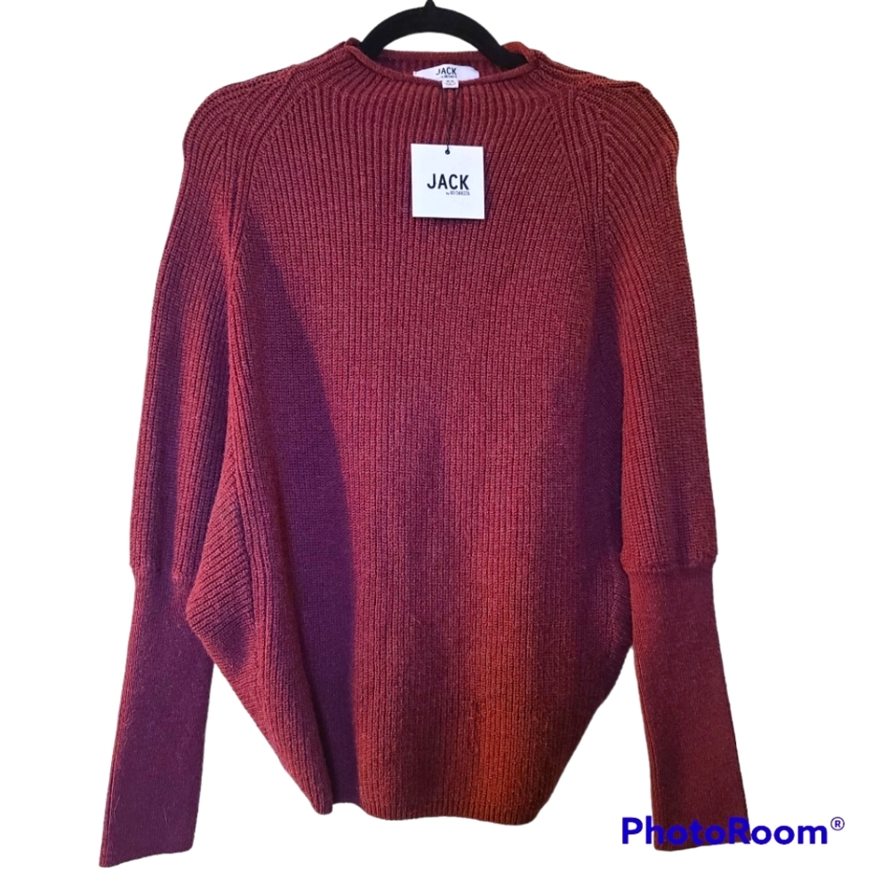 NWT Jack by BB Dakota Burgundy Mock Neck Sweater Size XS